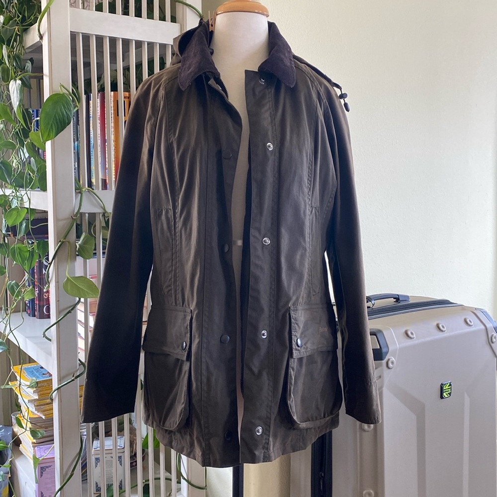 Barbour Waxed Jacket with Vest and Hood